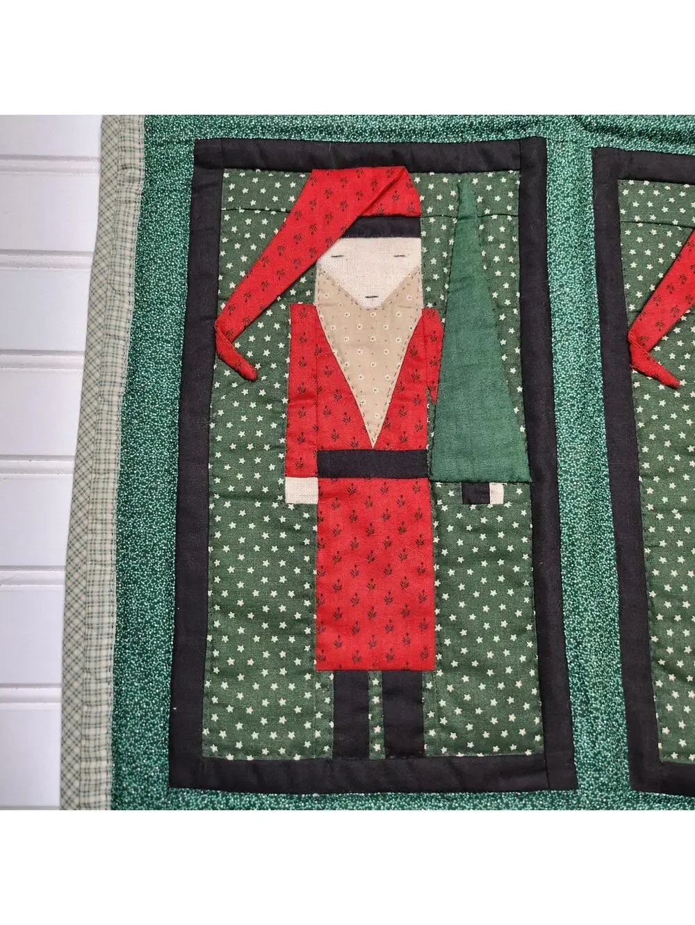 Handmade Quilted Christmas Wall Hanging with Santa Design
